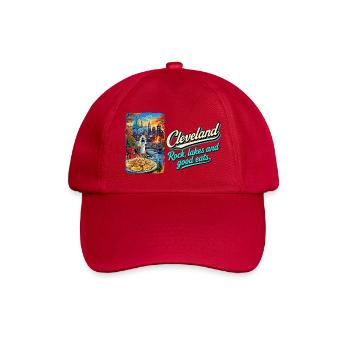 Cleveland Retro Vintage Rock Lake Erie Pierogi - Baseballkappe - klassisch Rot - Vorne