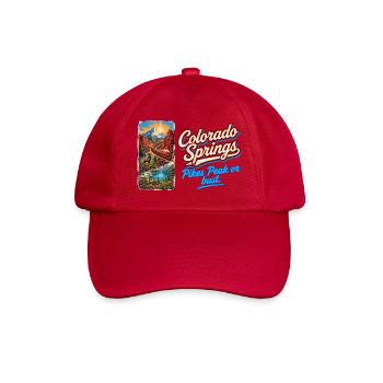 Colorado Springs Retro Vintage Pikes Peak Design - Baseballkappe - klassisch Rot - Vorne
