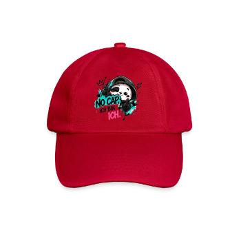 Panda Graffiti: No Cap Ich BinIch - Baseballkappe - klassisch Rot - Vorne