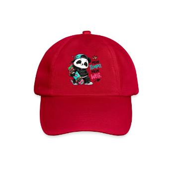 Panda Skate: Mein Tempo Mein Weg - Baseballkappe - klassisch Rot - Vorne