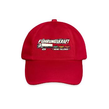 Führungskraft – LKW und meine Follower - Baseballkappe - klassisch Rot - Vorne
