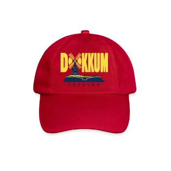 Dokkum  Friesland Windmühle Bollwerk Design - Baseballkappe - klassisch Rot - Vorne