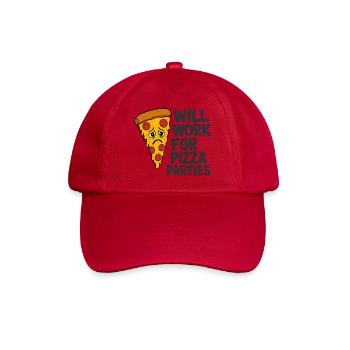 Pizza Party Typografie Nurse Pflege Sarkasmus RN - Baseballkappe - klassisch Rot - Vorne