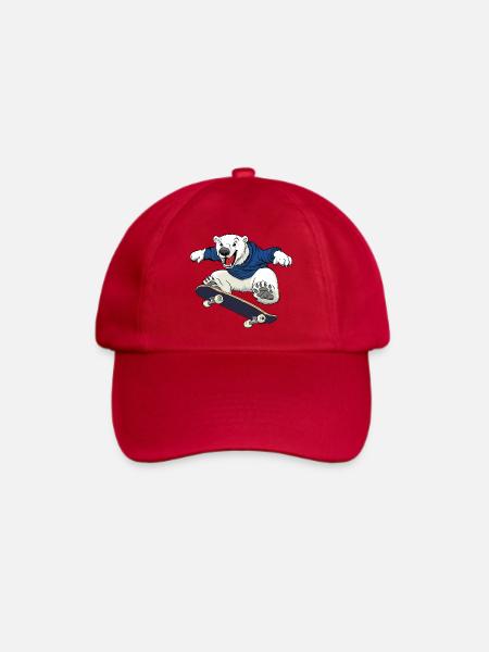Eisbär Skater - Baseballkappe - klassisch Rot