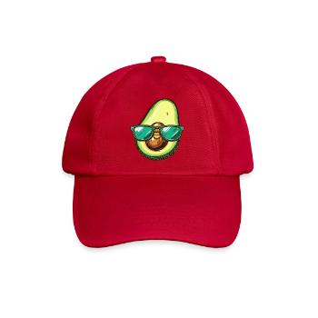 Avocado mit Sonnenbrille – Grün - Baseballkappe - klassisch Rot - Vorne