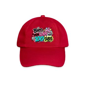 Bro Kopf 100 Tabs Graffiti - Baseballkappe - klassisch Rot - Vorne