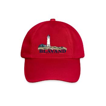Blåvand – Leuchtturm und Nordseeküste - Baseballkappe - klassisch Rot - Vorne