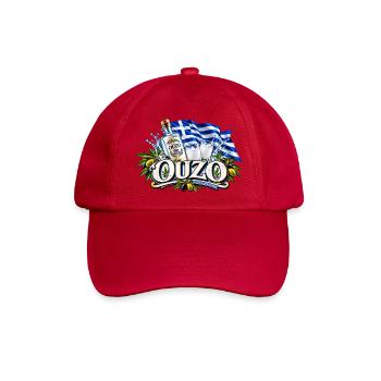 Ouzo Griechenland - Baseballkappe - klassisch Rot - Vorne
