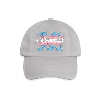 Wales Trans Flag, Baner Trans Cymru, Transgender - Baseball Cap - grey - Front