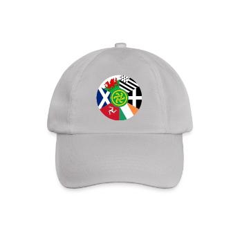 Celtic Nations Flags, Pan Celtic, Wales, Scotland - Baseball Cap - grey - Front