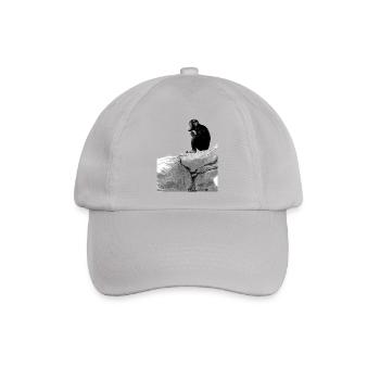 Musik-Affe - Baseballkappe - Grau - Vorne