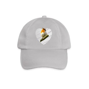 Rotkehlchen Singvogel - Baseballkappe - Grau - Vorne
