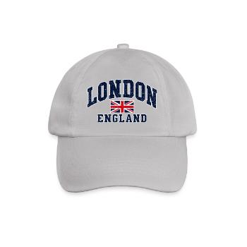London - England - Union Jack - Vintage - Baseballkappe - Grau - Vorne