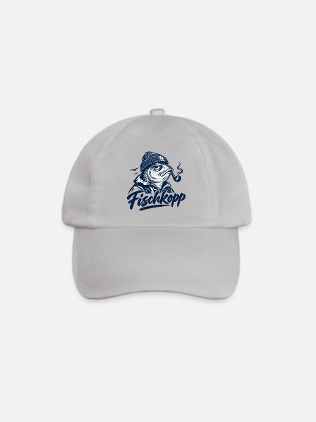 Fischkopp - Fisch - Nordsee - Ostsee - Spruch - Baseballkappe - Grau