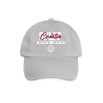 Split Kroatien Koordinaten Reise Souvenir - Baseballkappe - Grau - Vorne