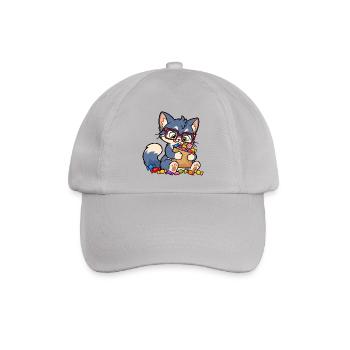 Sweet Stash – Süße Süßigkeiten-Horterkatze - Baseballkappe - Grau - Vorne
