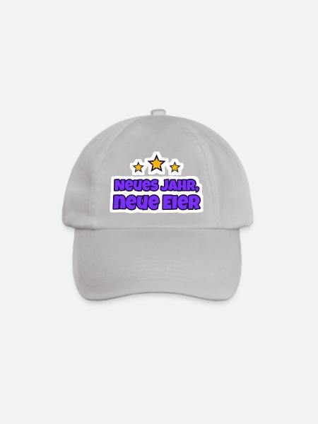 Neues Jahr, neue Eier Silvester Sticker - Baseballkappe - Grau