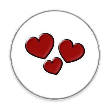 ICH LIEBE DICH. ICH LIEBE DICH. LIEBE. LIEBE. HERZ - Runder Kühlschrankmagnet - Weiß - Vorne
