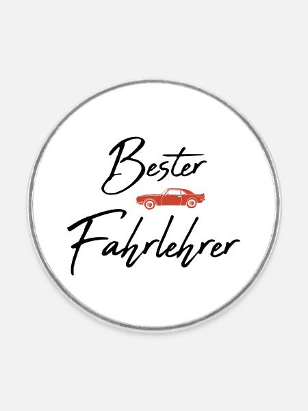 Bester Fahrlehrer - Runder Kühlschrankmagnet - Weiß