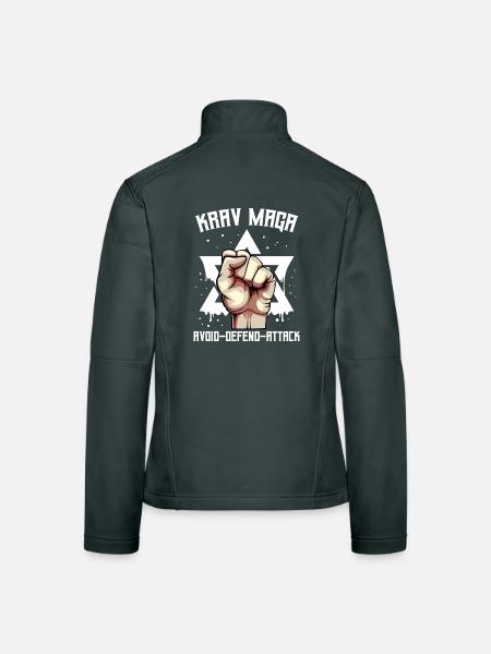 Krav Maga - Veste en tissu softshell Femme - gris foncé - Dos