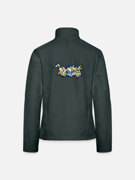 FCCZJ graffiti - Women's Softshell Jacket - mouse grey - Back