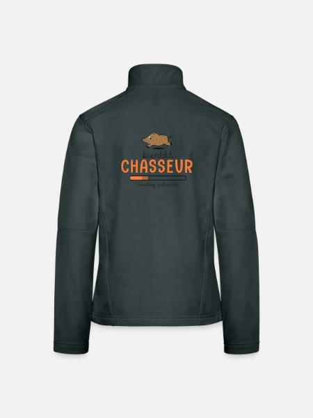 Bientôt Chasseur Body Bébé Cadeau Papa Chasse - Veste en tissu softshell Femme - gris foncé