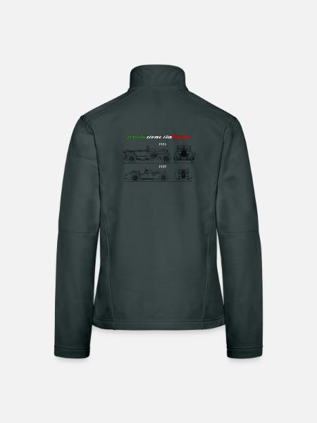 vintage car produced in Italy - Women's Softshell Jacket - mouse grey - Back
