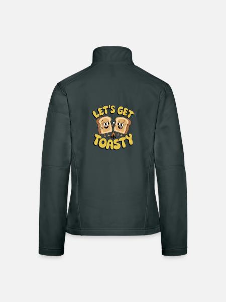 Let's Get Toasty - Women's Softshell Jacket - mouse grey - Back