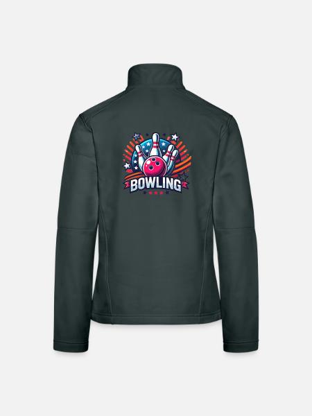 Bowling Logo - Women's Softshell Jacket - mouse grey - Back