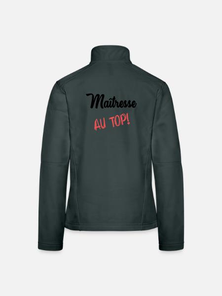 GELIEBTE - Frauen Softshelljacke - Dunkelgrau - Hinten