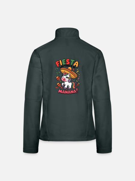 Fiesta Like There’s No Mañana! - Women's Softshell Jacket - mouse grey - Back