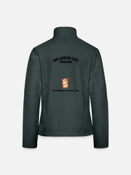 Wir werden dich Vermissen beste Team Abschied - Frauen Softshelljacke - Dunkelgrau - Hinten