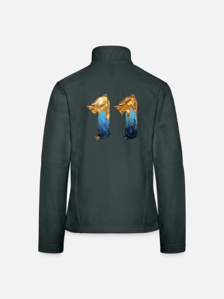 NO. 11 NUMBER 11 COOL 11TH BIRTHDAY - Women's Softshell Jacket - mouse grey - Back
