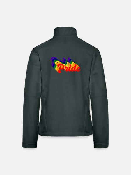 Pride LGBT Retro - Women's Softshell Jacket - mouse grey - Back