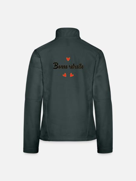 RETRAITE. RETRAITE. RETRAITEE. RETRAITE - Veste en tissu softshell Femme - gris foncé - Dos