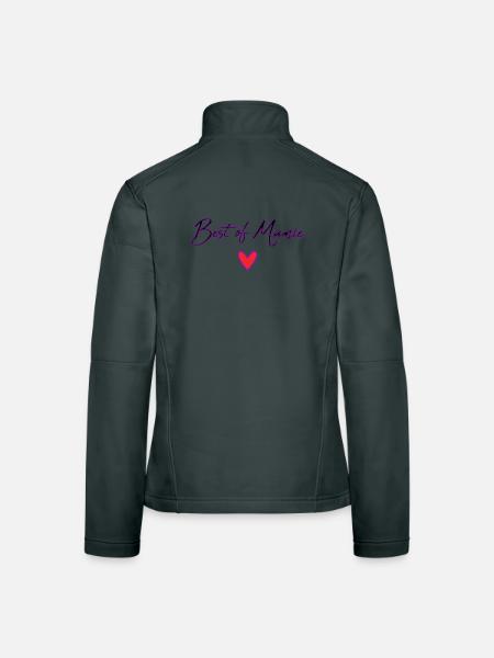OMA. MUTTERTAG. ALLES GUTE ZUM GEBURTSTAG OMA. ICH LIEBE DICH - Frauen Softshelljacke - Dunkelgrau - Hinten