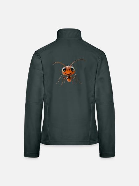 fourmi fourmi de forêt fourmi de feu insecte fourmis mignonnes - Veste en tissu softshell Femme - gris foncé - Dos