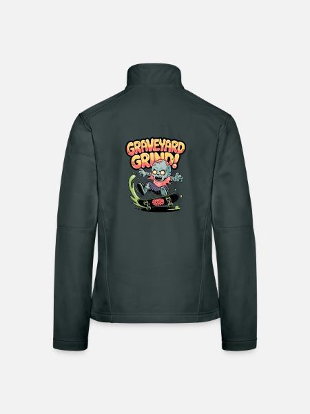 Graveyard Grind! - Women's Softshell Jacket - mouse grey - Back