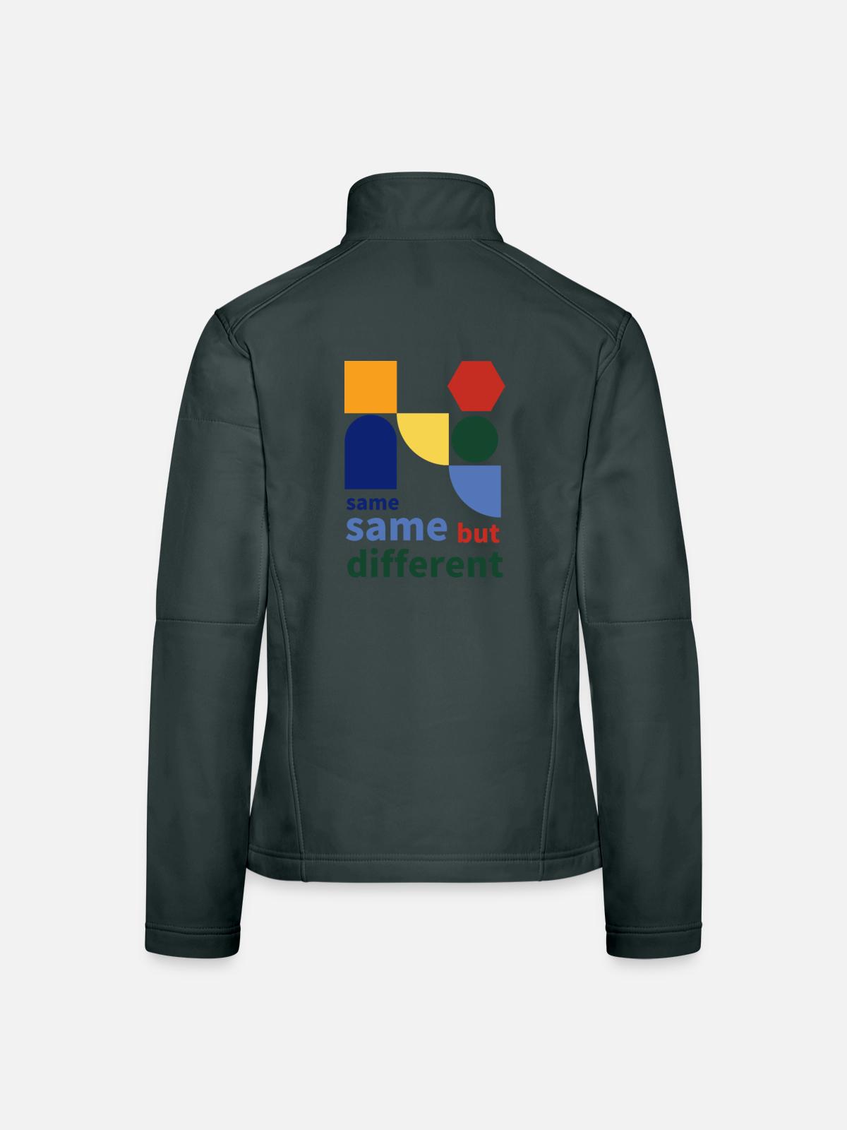 same same but different - Frauen Softshelljacke - Dunkelgrau - Hinten