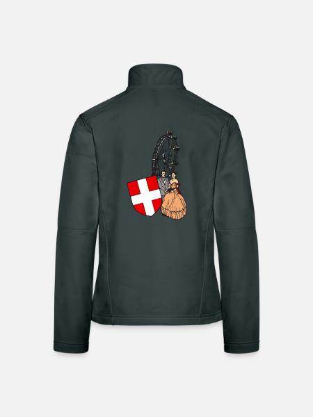 Vienna Panorama - Women's Softshell Jacket - mouse grey - Back