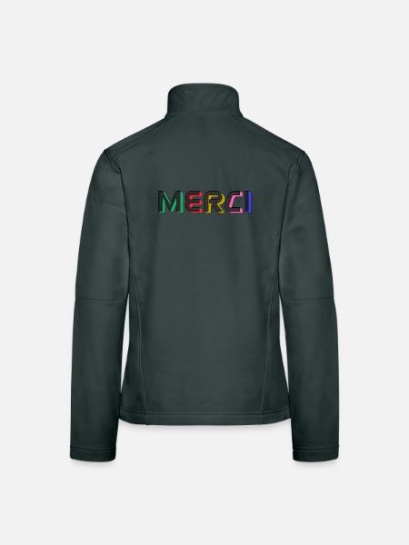 Vielen Dank - Frauen Softshelljacke - Dunkelgrau - Hinten