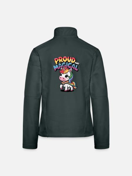 Proud And Magical - Women's Softshell Jacket - mouse grey - Back