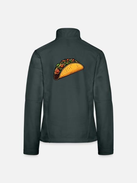Tacos - Frauen Softshelljacke - Dunkelgrau - Hinten