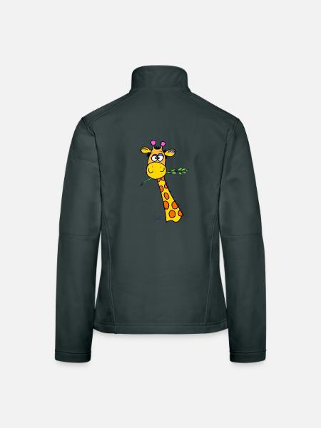 Cute Giraffe - Women's Softshell Jacket - mouse grey