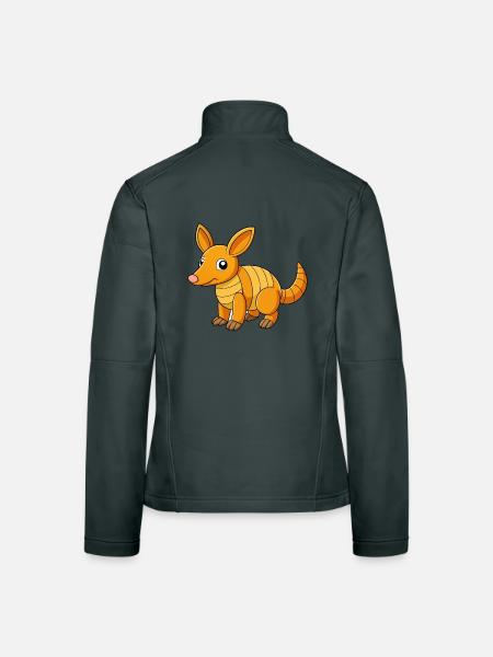 Aardvark Cute Mascot Cartoon Character Kawaii - Women's Softshell Jacket - mouse grey - Back