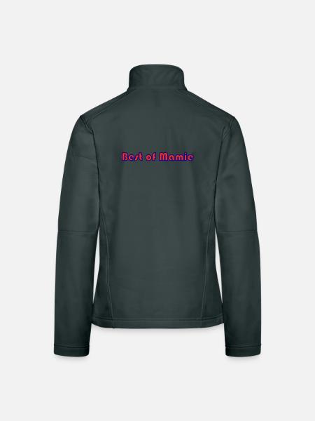 MAMA. MUTTERTAG. SCHÖNEN MUTTERTAG. HERZ - Frauen Softshelljacke - Dunkelgrau - Hinten