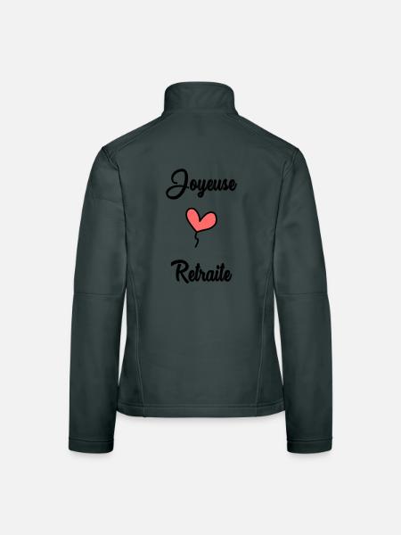 RETRAITE - Veste en tissu softshell Femme - gris foncé - Dos