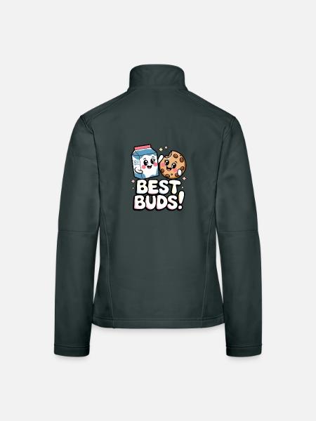 Beste Kumpels! - Frauen Softshelljacke - Dunkelgrau - Hinten