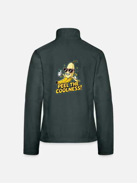 Schälen Sie die Coolness! - Frauen Softshelljacke - Dunkelgrau - Hinten