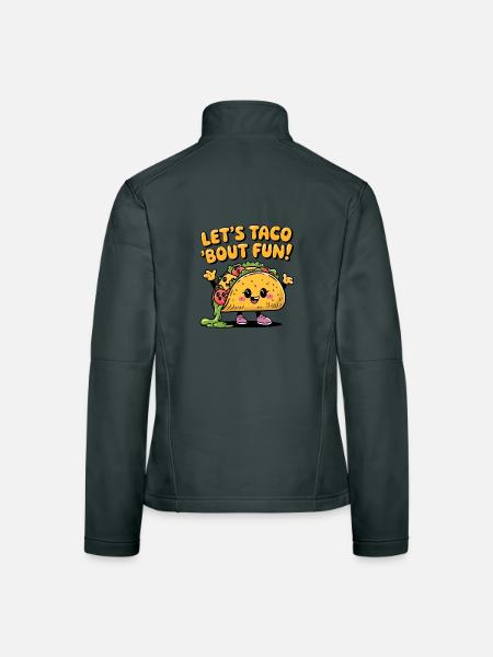 Mettons-nous à taco 'bout fun ! - Veste en tissu softshell Femme - gris foncé - Dos